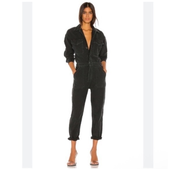 Citizens Of Humanity Pants - CITIZENS OF HUMANITY Surplus Black Wash Denim Jumpsuit Size XS
